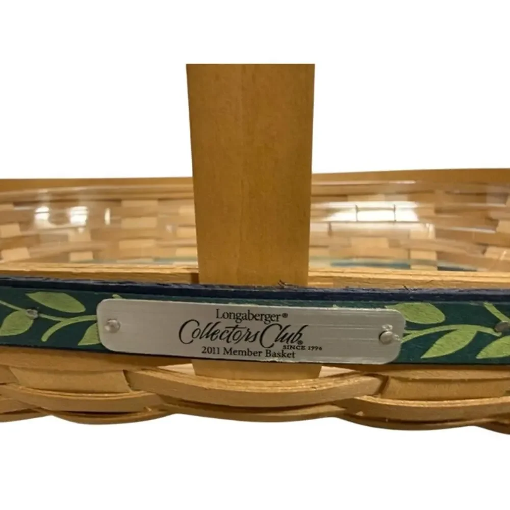 Longaberger Collectors Club 2011 Members Basket Flower Gathering w/ Protector